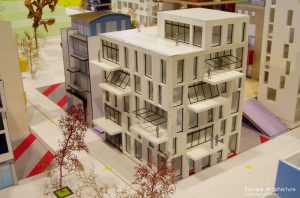 Duurzame CPO zelfbouw loft appartementen (foto maquette C) - Loft casco appartementen | Eustace Architectuur